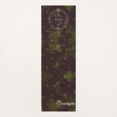 Boogschutter Zodiac Custom Paarse gouden bloem Yogamat (Voorkant)