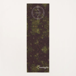 Boogschutter Zodiac Custom Paarse gouden bloem Yogamat