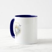Boogschutter Zodiac Florale Hartmok – Elegante Ast Mok (Voorkant links)