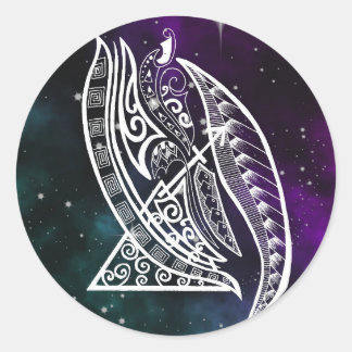 Boogschutter zodiac galaxy tribal ronde sticker