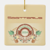 Boogschutter Zodiac Holiday Ornament gepersonalise (Achterkant)