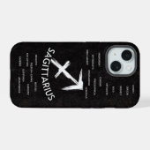Boogschutter Zodiac Horoscoop Eigenschappen Mannen iPhone 15 Case (Achterkant horizontaal)