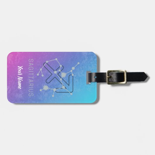 Boogschutter Zodiac Horoscoop Sterrenbeeld Bagagelabel (Voorkant horizontaal)