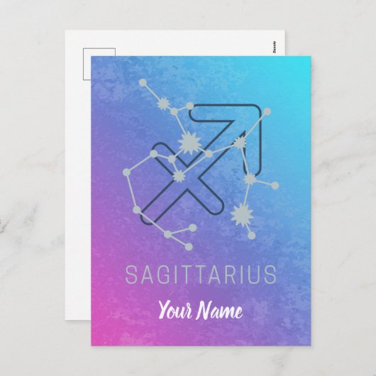 Boogschutter Zodiac Horoscoop Sterrenbeeld Feestdagenkaart (Voorkant / Achterkant)