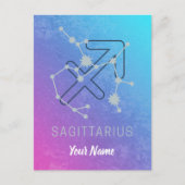 Boogschutter Zodiac Horoscoop Sterrenbeeld Feestdagenkaart (Voorkant)