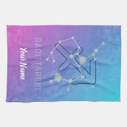 Boogschutter Zodiac Horoscoop Sterrenbeeld Theedoek (Horizontaal)