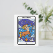 Boogschutter Zodiac Illustratie Tarot Stijl Briefkaart (Staand voorkant)