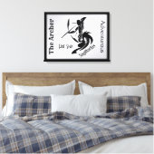 Boogschutter Zodiac Ingelijst Zilver Canvas Afdruk (Insitu (Slaapkamer))