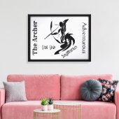 Boogschutter Zodiac Ingelijst Zilver Canvas Afdruk (Insitu (Woonkamer))