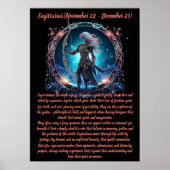 Boogschutter Zodiac Kunst Poster (Voorkant)