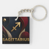 Boogschutter Zodiac Luxe Hemellich Astrologie Cade Sleutelhanger (Achterkant)