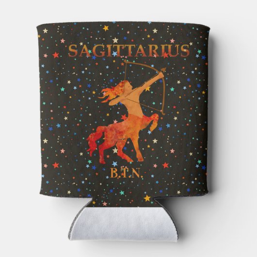 Boogschutter zodiac modern gepersonaliseerd blikjeskoeler (Achterkant)