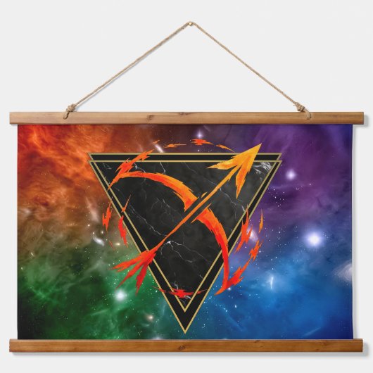 Boogschutter Zodiac nevel Gift Astro Hangend Wandkleed (Voorkant)