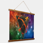 Boogschutter Zodiac nevel Gift Astro Hangend Wandkleed (Gebogen)