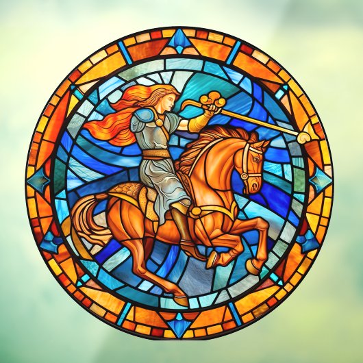 Boogschutter Zodiac Sign Faux Glas in lood Raamsticker (Vel 3)