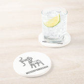 Boogschutter Zodiac Sign-Onderzetter Zandsteen Onderzetter (Zijkant)