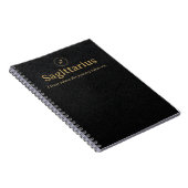 Boogschutter Zodiac Spiraal Notebook - Nep Leer Notitieboek (Rechterzijde)
