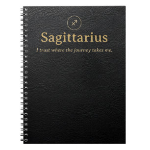 Boogschutter Zodiac Spiraal Notebook - Nep Leer Notitieboek