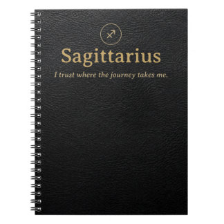Boogschutter Zodiac Spiraal Notebook - Nep Leer Notitieboek