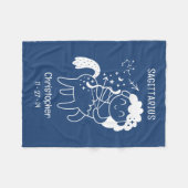 Boogschutter Zodiac Ster Naam Geboorte Datum Blauw Fleece Deken (Voorkant (Horizontaal))