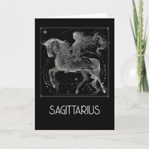 Boogschutter Zodiac Sterrenbeeld Lege Vouwkaart Bedankkaart
