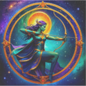 Boogschutter Zodiac Stickers, hemelse Zodiac Sticker (Voorkant)