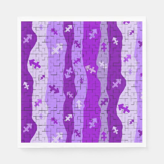 Boogschutter Zodiac Stripes Servet (Voorkant)