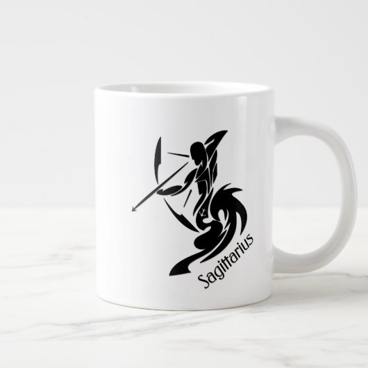Boogschutter Zodiac Symbool en Teken Grote Koffiekop (Rechts)