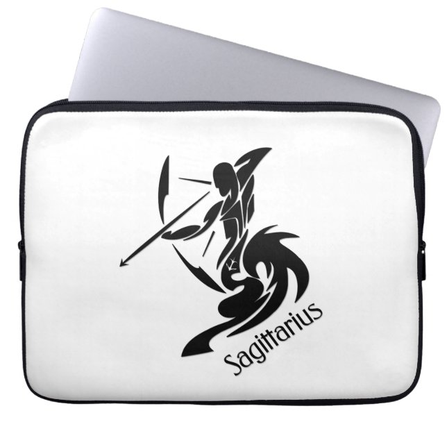 Boogschutter Zodiac Symbool en Teken Laptop Sleeve (Voorkant)