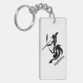 Boogschutter Zodiac Symbool en Teken Sleutelhanger (Voorkant Links)