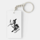 Boogschutter Zodiac Symbool en Teken Sleutelhanger (achterkant)