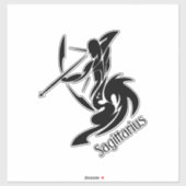 Boogschutter Zodiac Symbool en Teken Sticker (Vel)