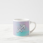 Boogschutter Zodiac Symbool Moeder van Parel Stijl Espresso Kop (Rechts)