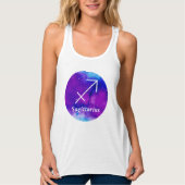 Boogschutter Zodiac Symbool Ruimte Nebula Tanktop (Voorkant)