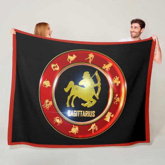 Boogschutter Zodiac Teken Astrologie Fleece Deken (In situ)