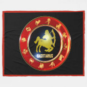 Boogschutter Zodiac Teken Astrologie Fleece Deken (Voorkant (Horizontaal))