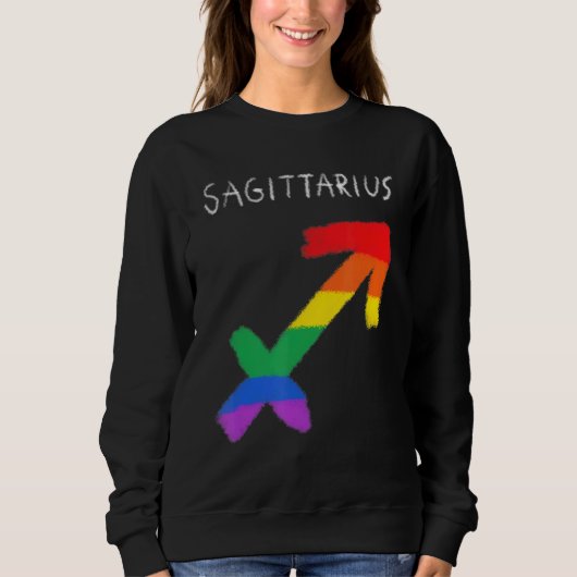 Boogschutter Zodiac teken Gay Lesbisch LGBT Pride  Trui (Voorkant)
