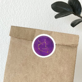 Boogschutter Zodiac teken Gouden folie Constellati Ronde Sticker