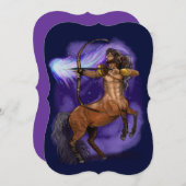 Boogschutter Zodiac Teken uitnodiging (Voorkant / Achterkant)