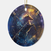 Boogschutter Zodiac Teken Waterverf Ontwerp Keramisch Ornament (Links)