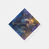 Boogschutter Zodiac Teken Waterverf Ontwerp Servet (Hoek)