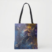 Boogschutter Zodiac Teken Waterverf Ontwerp Tote Bag (Voorkant)