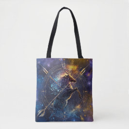 Boogschutter Zodiac Teken Waterverf Ontwerp Tote Bag