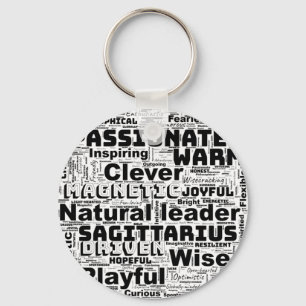 Boogschutter Zodiac Woordwolk Inspiratie Sleutelhanger