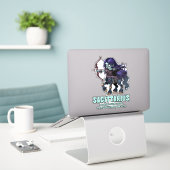 Boogschutter Zombie Sticker (Laptop op bureau)