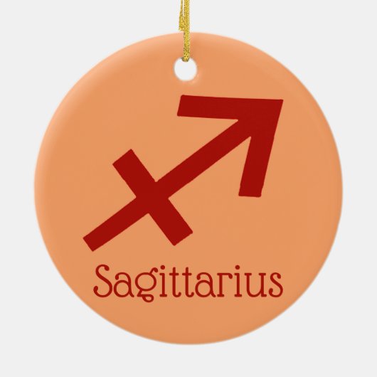 Boogschutter Zonneteken Sterrenbeeld Symbool Keramisch Ornament (Achterkant)