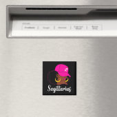 Boogschutter Zwarte Meisje Roze Pet Zodiac Verjaar Magneet (Insitu (Vaatwasser))