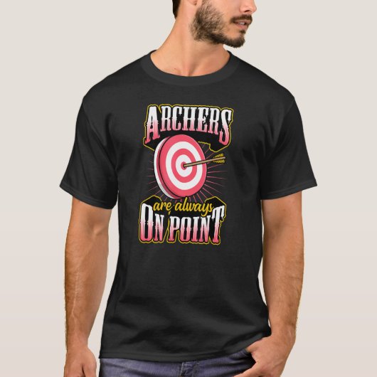 Boogschutters zijn altijd raak Boogschuttersgrap T-shirt (Voorkant)