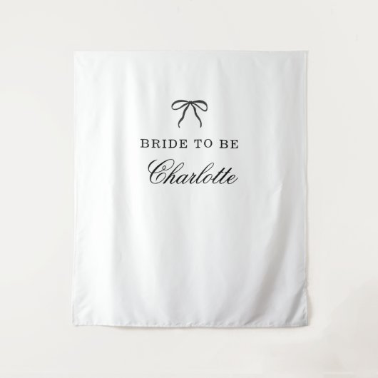 Boogscript Coquette Bruid Wordt Achtergrond Wandkleed (Voorkant)