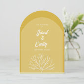 Boogstijl Natuur bruiloft uitnodiging QR-code (Staand voorkant)